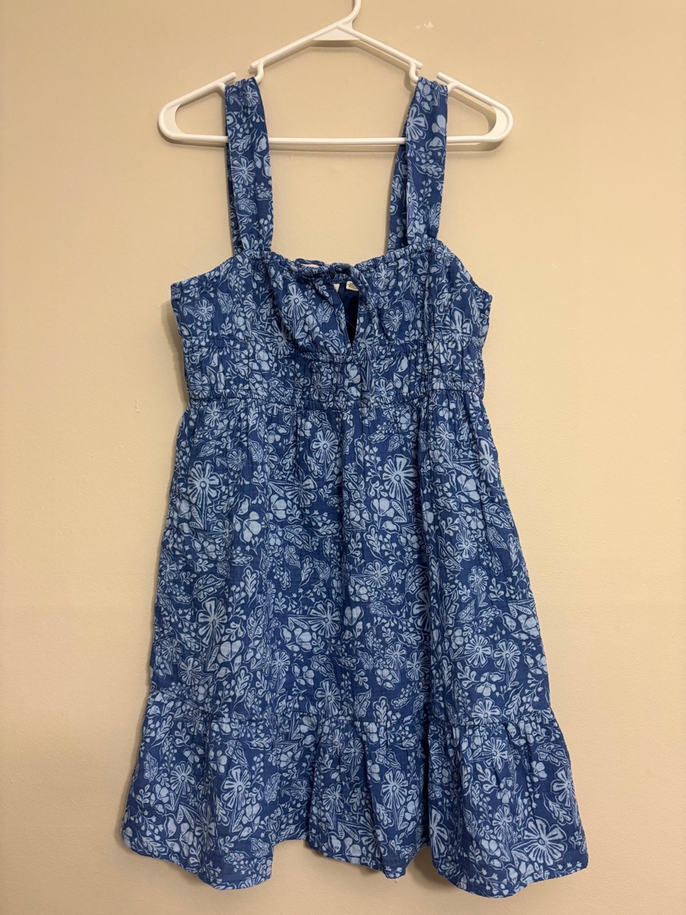 Roxy Blue Floral Tie-Front Sundress